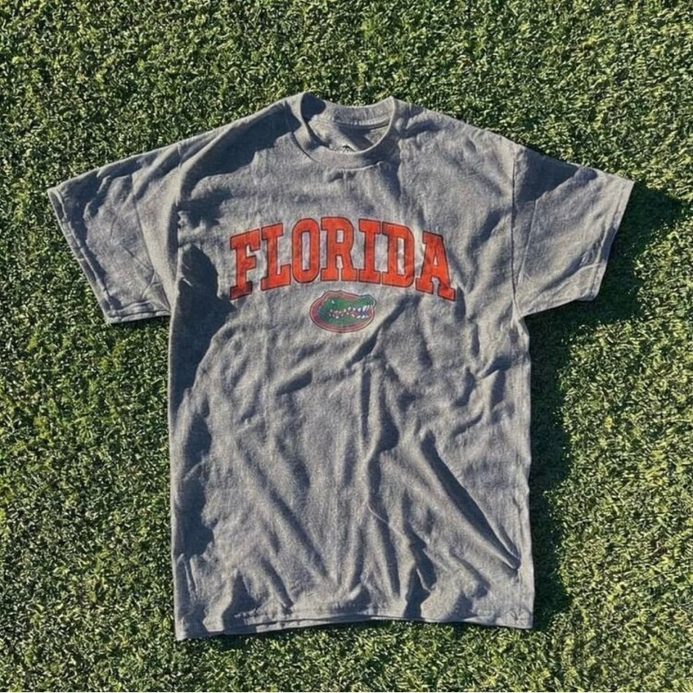 Gray Florida Graphic Tee - Short Sleeve Collegiate Shirt